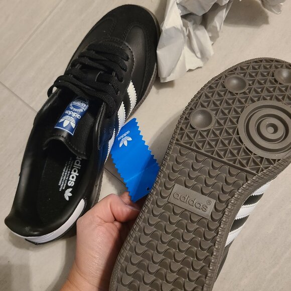 Adidas Samba Shoes 7 7.5 women us 6 men black white 3 stripes og gazelle spezial - Picture 3 of 3